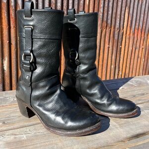 Women’s Frye motorcycle boots, size 10